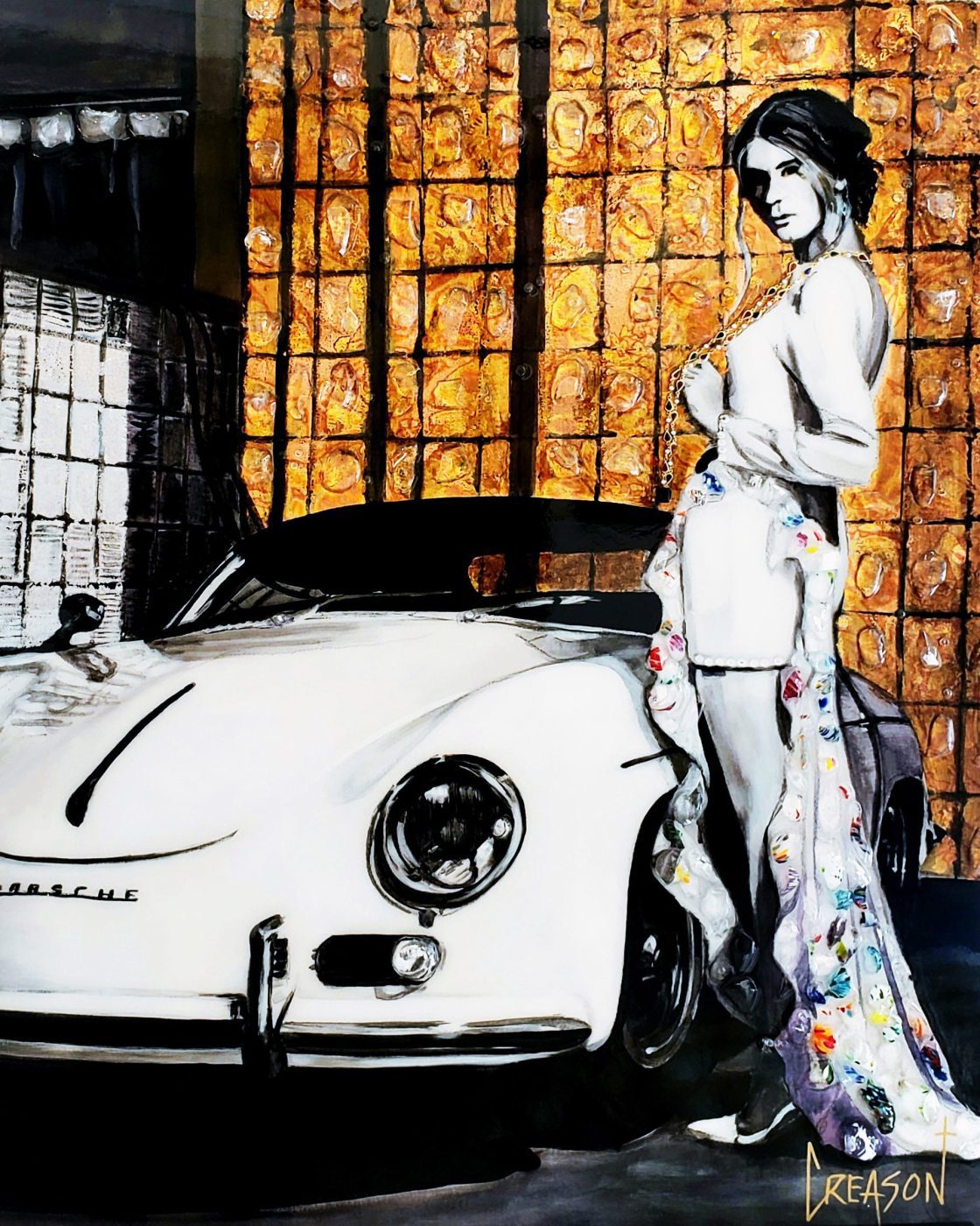 The Car and Her Lady 30x40 36x48