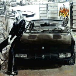Clad In Black 36x36